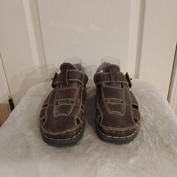 VTG Y2K 90s Dr. Martens Closed Toe Brown Leather Chunky Fisherman Sandals EU 42 main image 7